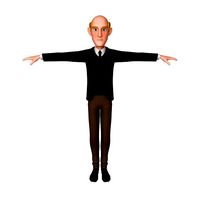 man cartoon professor 01