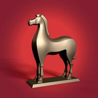 abstract horse figurine