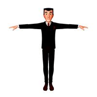 student young man cartoon 02
