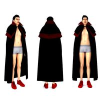 man with cloth cape vampire