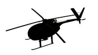 hughes oh-6 cayuse aircraft low-poly