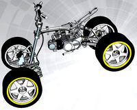 four wheel cross country motorcycle frame