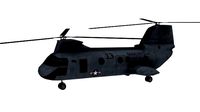 lowpoly ch-46 helicopter