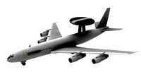 lowpoly e-3a sentry airplane