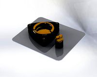 lighter and ashtray set