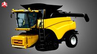 nh - cr 9070 combine harvester with rubber tracks system