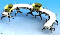 of u-shaped packing box conveyor belt