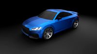 audi tt rs 2020 low poly
