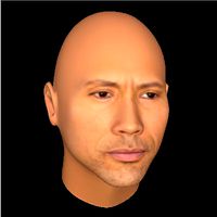 dwayne the rock johnson 3d head