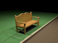 Garden Bench 3D Model