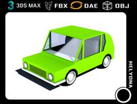 cartoon low poly car