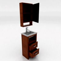 wash basin - sink with shelving