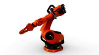 kuka 210 2 cinema 4d rigged industrial robotic arm