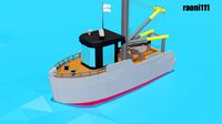 fishing boat low poly