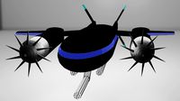futuristic attack plane