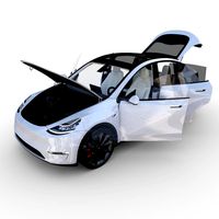 tesla model y rwd white with interior and chassis