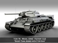 t-34-76 - model 1942 - factory 112 - soviet medium tank