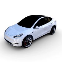 tesla model y awd white with chassis