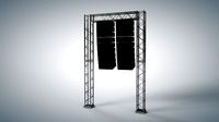line array concert sound speaker system scaffolding with truss