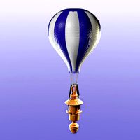 bird feeder with hot air balloon