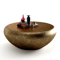 goa cocktail table antique brass