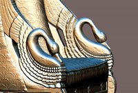 chair with swan armrest