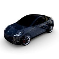 tesla model y rwd midnight silver with chassis