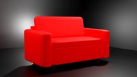 red sofa