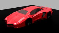 low poly car lamborgini reventon stylised