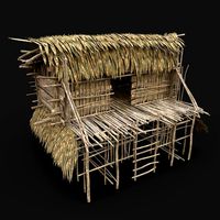 tribal jungle primal hut house reed tree survival nextgen