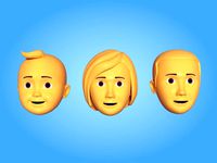 cartoon head - face emoticon
