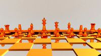 chess board and pieces fbx obj