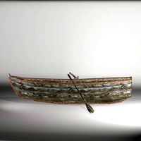 lowpoly rowboat