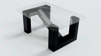 minimalist glass table