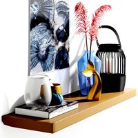 decor set-no4- by gray glass and blue vase