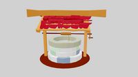low poly well