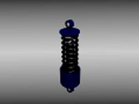 Animated shock absorber 3D Model