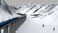snow mountain high speed rail
