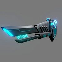 Low Poly Scifi Gun