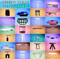Side Tables Pack 01 Unreal Engine lowpoly PBR