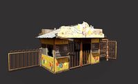 Abandoned Amusement Park Entrance and Ticketbooth