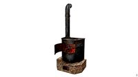 Heating iron oiled fire stove
