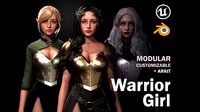 Warrior Girl -  Modular Game-Ready