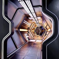 Sci Fi Corridor Hexagon