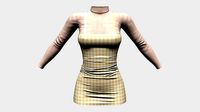 Mini Skirt Dress With Shoulder Straps