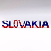 Slovakia country Name text 3d model