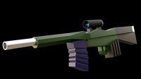 Game ready Low poly Gun rifle