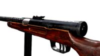 Beretta 38a Game Ready Lowpoly 3D Model - PBR metal Rough