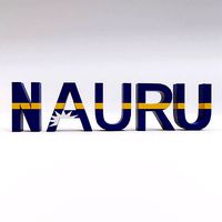 Nauru country Name text 3d model