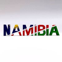 Namibia country Name text 3d model